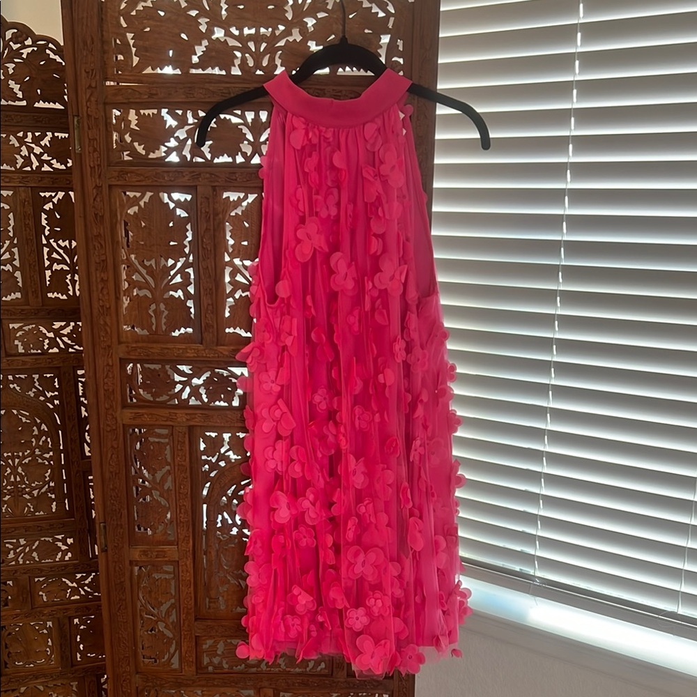 Pink Floral Women's Mini Dress